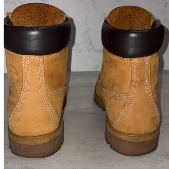 MENS Timberland Premium 6 IN Waterproof Boot Wheat Nubuck - Picture 5 of 12